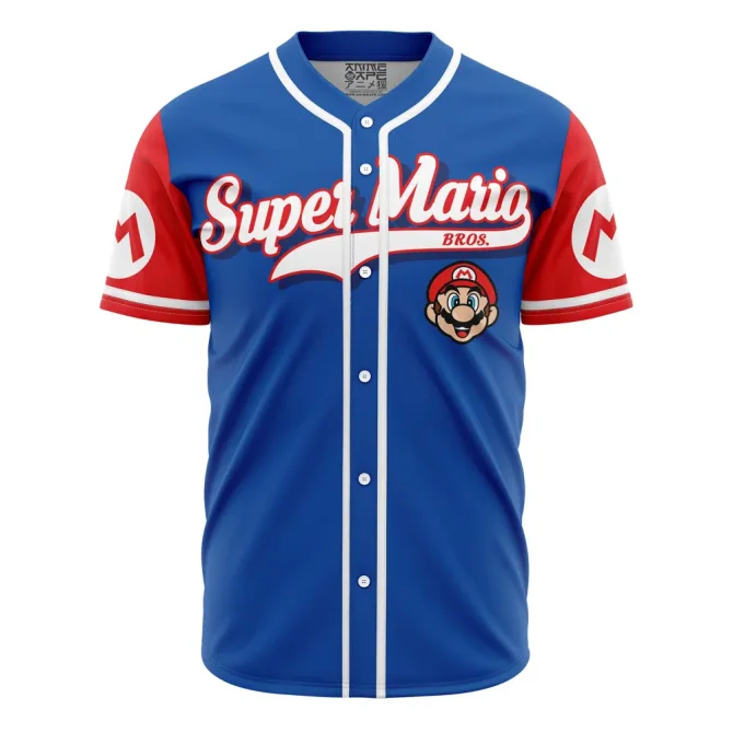 Super Mario Bros Baseball Jersey - Retro Gaming Apparel For Fans
