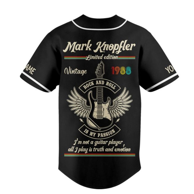 Limited Edition Vintage Rock & Roll Guitar Jersey - Ultimate Music Fan Gear - Image 3