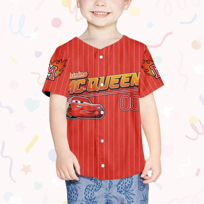 Custom Lightning Mcqueen Baseball Jersey – Personalized Kids, Youth & Adult Sizes - Image 5