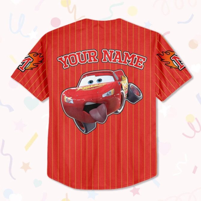 Custom Lightning Mcqueen Baseball Jersey – Personalized Kids, Youth & Adult Sizes - Image 4
