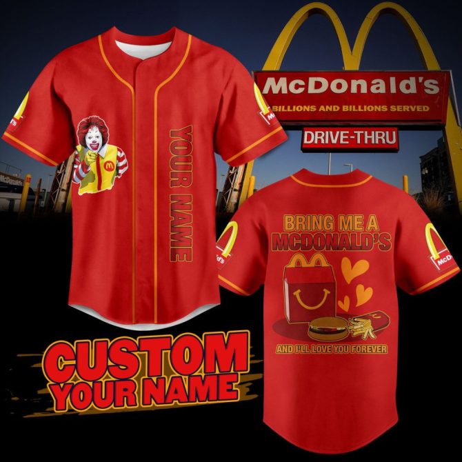 Customizable Mcdonald'S-Themed Jersey – Personalized Name & Fun Design – Perfect Gift!