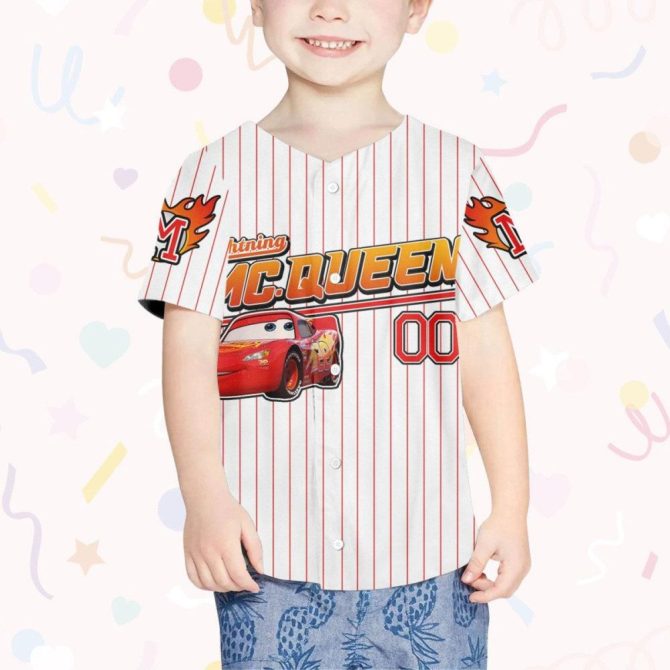 Custom Lightning Mcqueen Baseball Jersey - Kids, Youth & Adults - Personalize Your Own! - Image 5