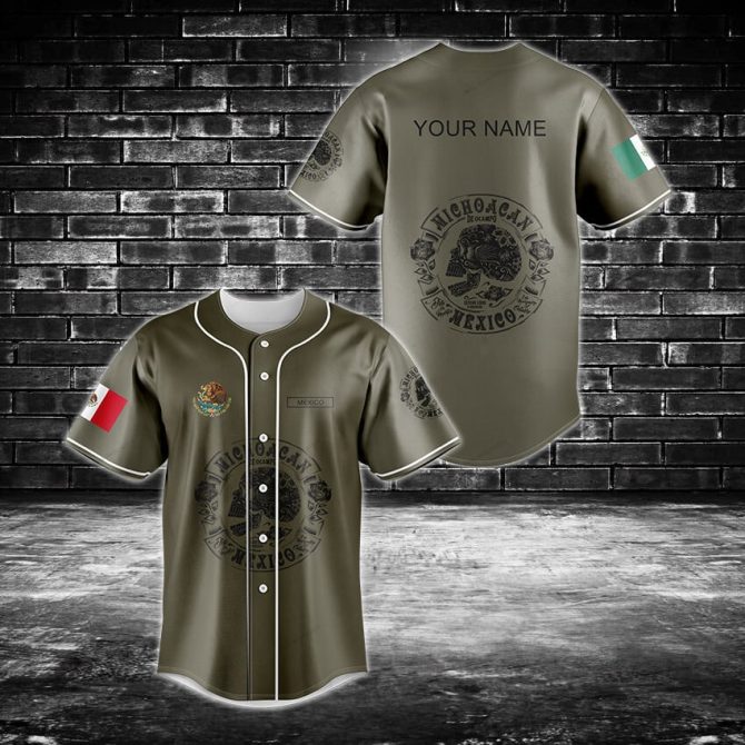 Customizable Mexico Baseball Jersey - Show Your Pride With Personalized Name & Flag Design