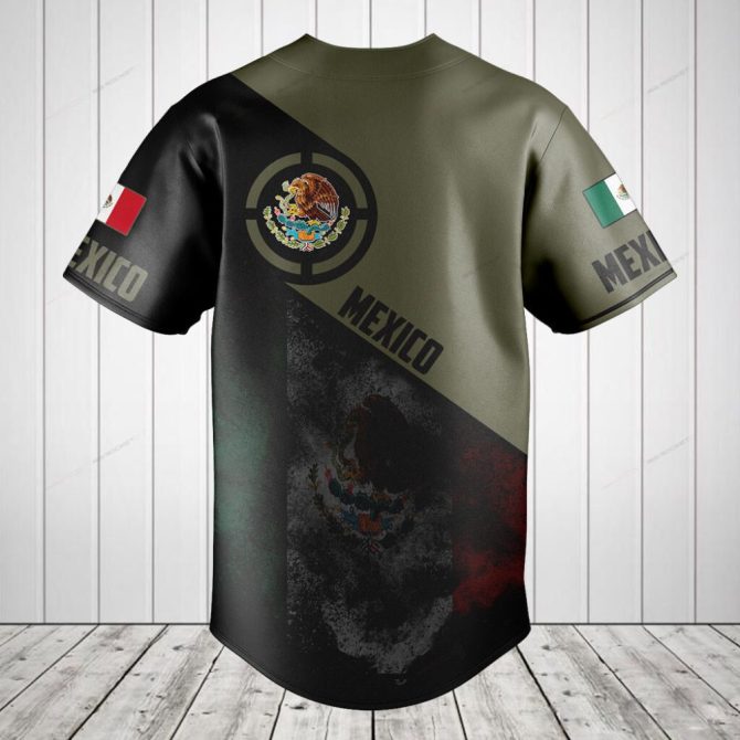 Custom Mexico Baseball Jersey - Personalized Name & Flag Design – Perfect Gift For Fans - Image 2