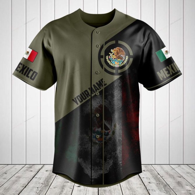 Custom Mexico Baseball Jersey - Personalized Name & Flag Design – Perfect Gift For Fans