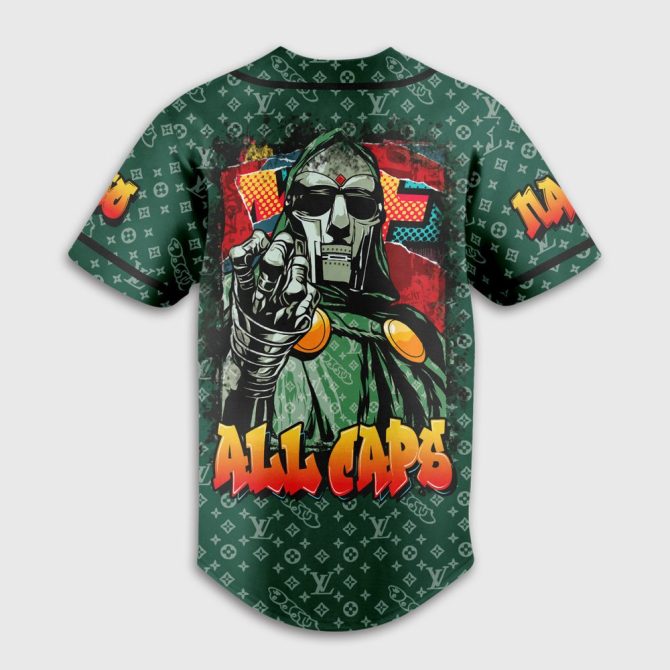 Customizable Mf Doom Graphic Baseball Jersey - Unique Hip Hop Apparel - Image 3