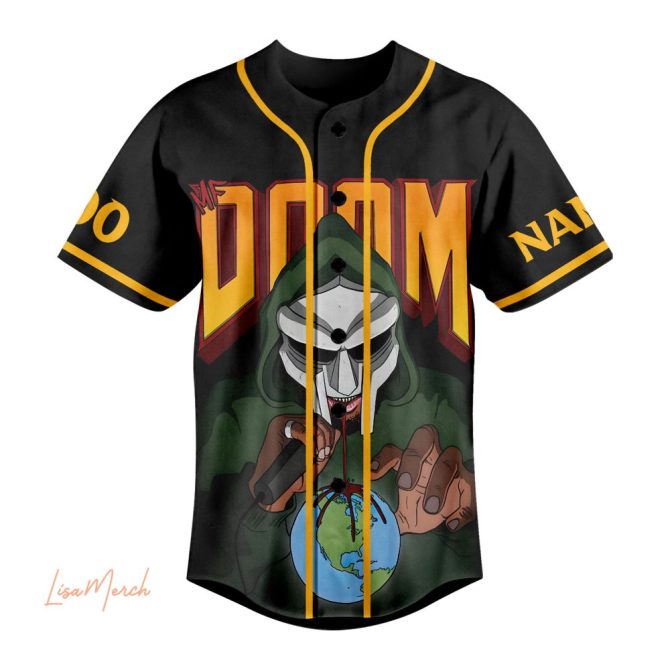 Custom Mf Doom Baseball Jersey - Personalized Name & Number - Unique Hip Hop Style Gift - Image 2