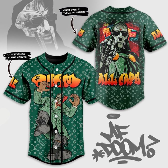 Customizable Mf Doom Graphic Baseball Jersey - Unique Hip Hop Apparel