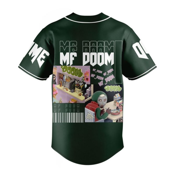 Customizable Mf Doom Baseball Jersey - Personalize Name & Number, Dark Green Limited Edition - Image 3