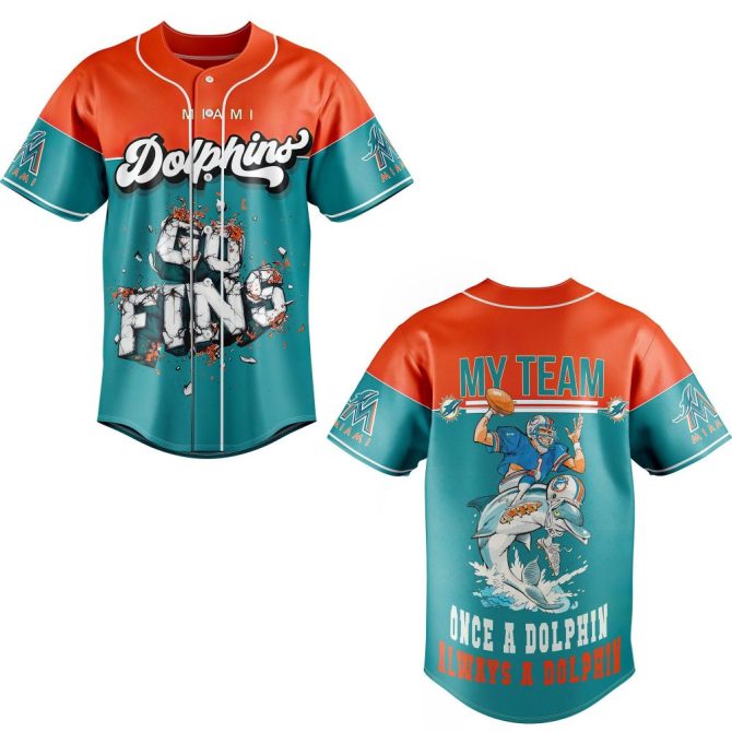 Miami Dolphins Go Fins Jersey - Vibrant Fan Apparel, Perfect For Game Day!