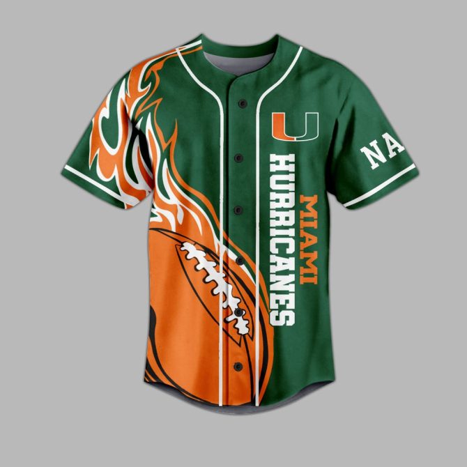 Custom Miami Hurricanes Jersey - Personalized Football Fan Gear , Perfect Gift! - Image 2
