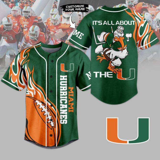 Custom Miami Hurricanes Jersey - Personalized Football Fan Gear , Perfect Gift!