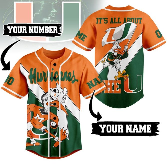 Custom Miami Hurricanes Jersey - Personalize With Your Name & Number!