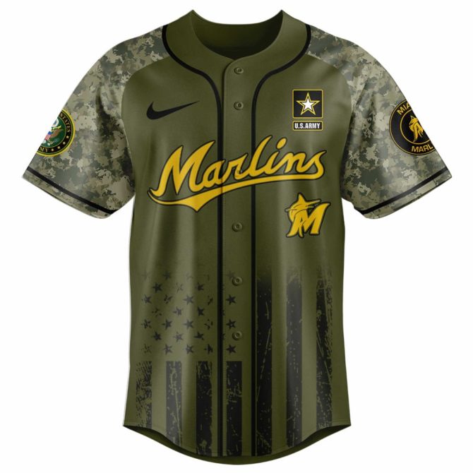 Celebrate U.S. Army'S 250Th With Limited Edition Miami Marlins Camo Jersey - Image 2