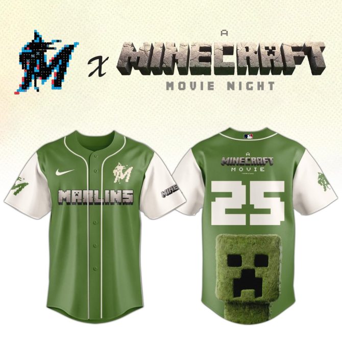 Exclusive Minecraft X Marlins Jersey – Limited Edition Game Night Apparel
