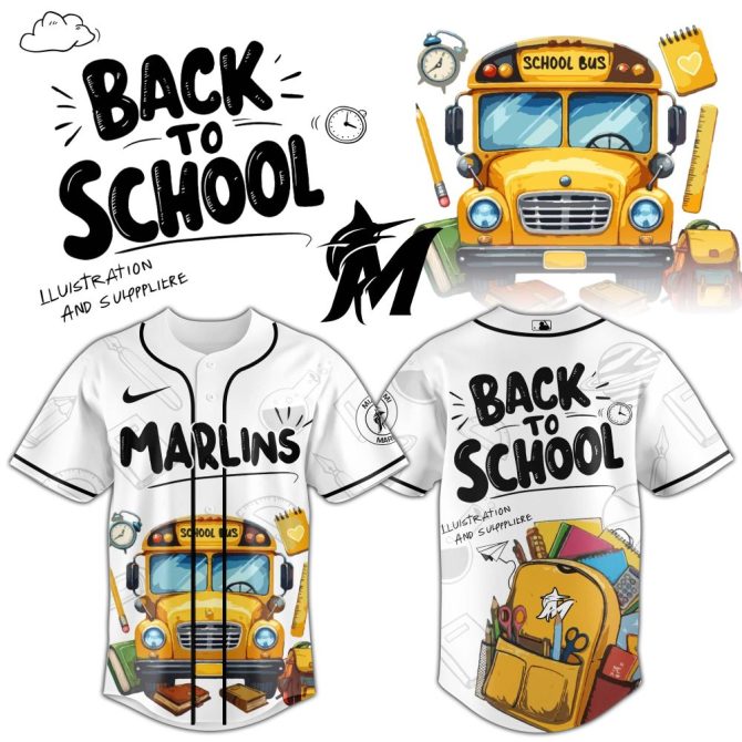Back To School Baseball Jersey – Fun School Bus Design – Perfect For Students & Fans!