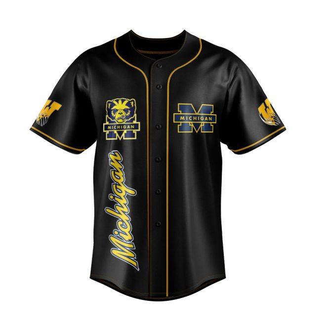 Michigan Wolverines Fan Jersey - Bold Black Design With Team Graphics - Show Your Pride! - Image 2