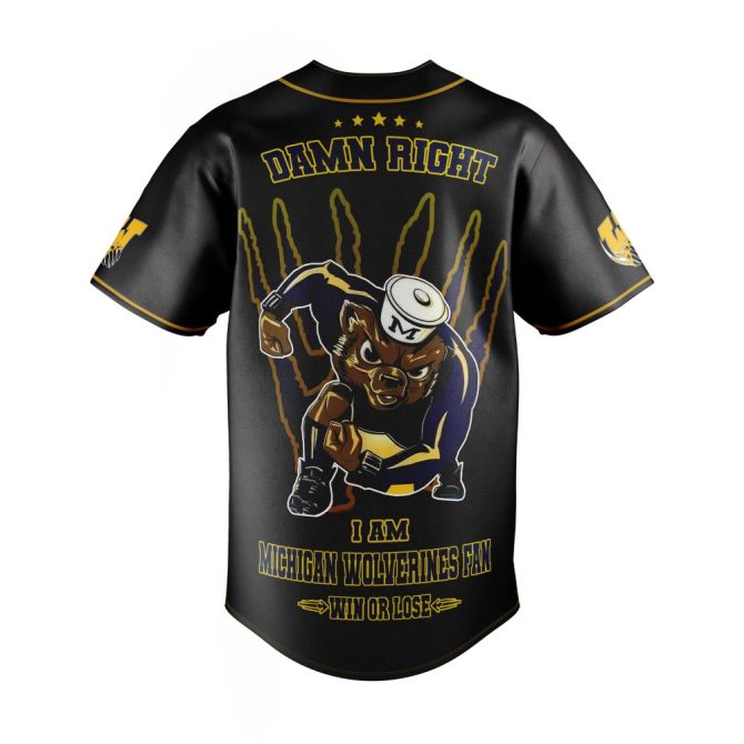 Michigan Wolverines Fan Jersey - Bold Black Design With Team Graphics - Show Your Pride! - Image 3