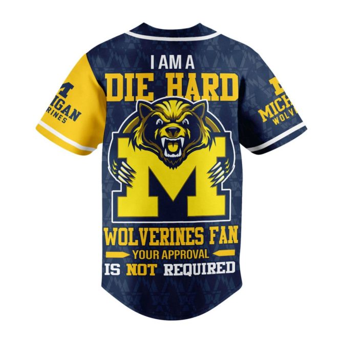 Michigan Wolverines Die-Hard Fan Jersey - Bold Design, Perfect For Game Day Enthusiasts! - Image 3