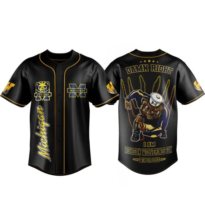 Michigan Wolverines Fan Jersey - Bold Black Design With Team Graphics - Show Your Pride!