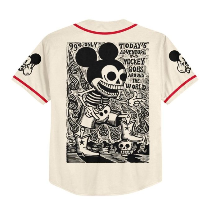 Customizable Mickey Mouse Baseball Jersey - Kids, Youth, Adult Sizes - Add Your Name & Number! - Image 4