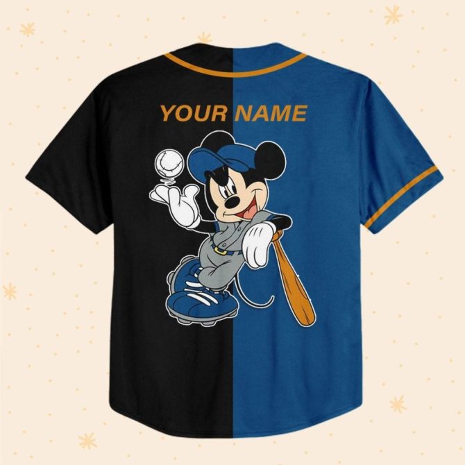 Customizable Mickey Mouse Baseball Jersey For Kids, Youth & Adults - Add Name & Number! - Image 4