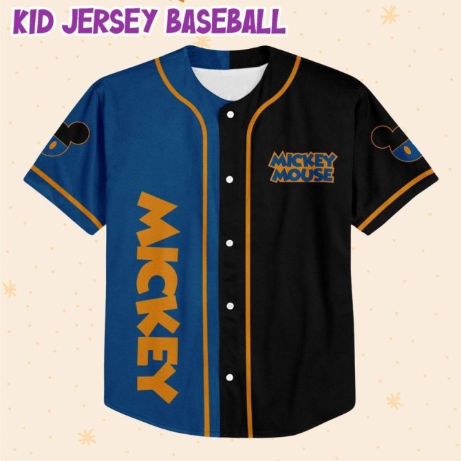 Customizable Mickey Mouse Baseball Jersey For Kids, Youth & Adults - Add Name & Number! - Image 3