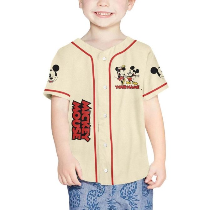 Custom Mickey Mouse Baseball Jersey For Kids/Adults - Personalized Name & Number - Image 5
