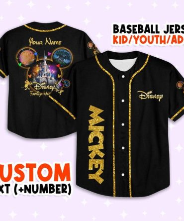 Custom Disney Mickey Baseball Jersey - Personalized Kids/Youth/Adult Sizes