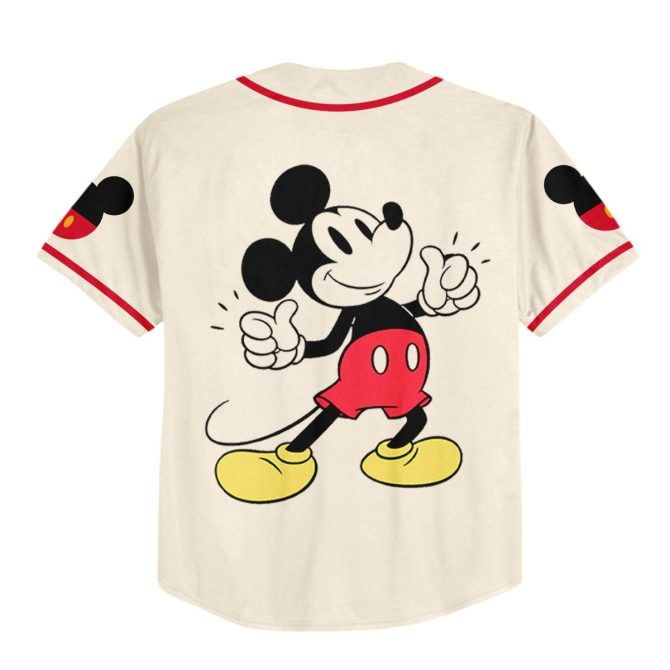 Customizable Mickey Baseball Jersey For Kids/Youth/Adults - Add Name & Number! - Image 5