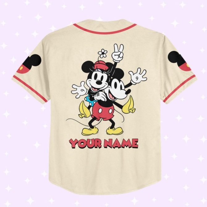 Custom Mickey Baseball Jersey For Kids/Youth/Adults – Personalize With Name & Number - Image 4