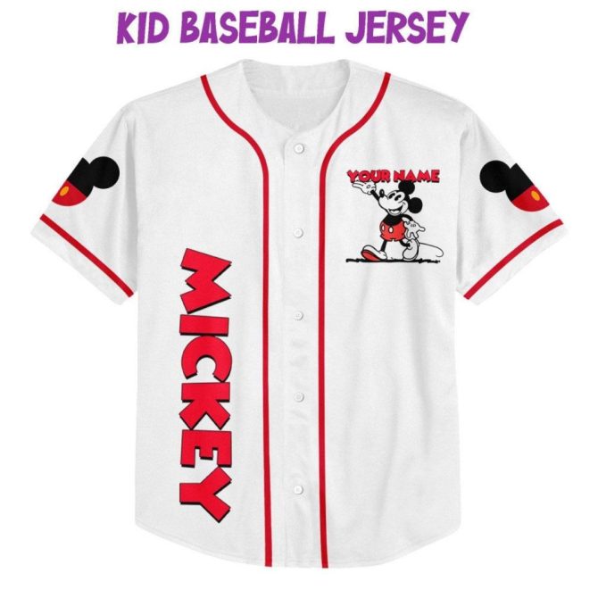 Custom Kids/Youth/Adult Baseball Jersey - Personalize With Name & Number - Disney Theme - Image 3