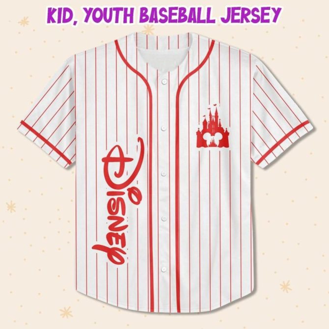 Custom Disney Baseball Jersey - Personalized Name For Kids, Youth, Adults - Fun Mickey Design - Image 3