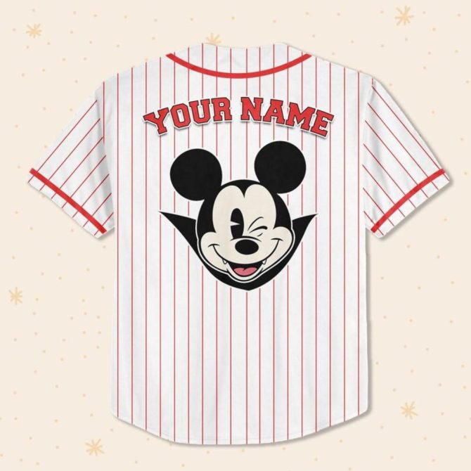 Custom Disney Baseball Jersey - Personalized Name For Kids, Youth, Adults - Fun Mickey Design - Image 4