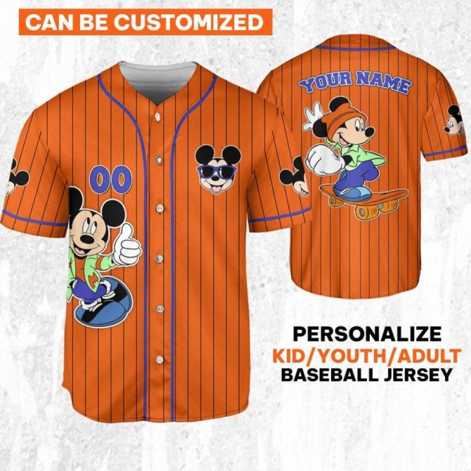 Customizable Kid/Youth/Adult Cartoon Baseball Jersey - Add Your Name! - Image 2