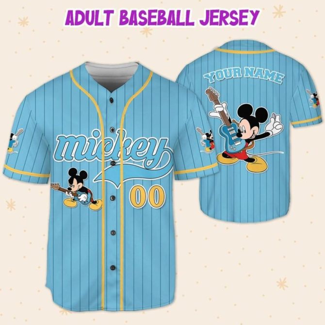 Customizable Kids/Youth/Adult Mickey Mouse Baseball Jersey - Personalize Yours Today! - Image 6