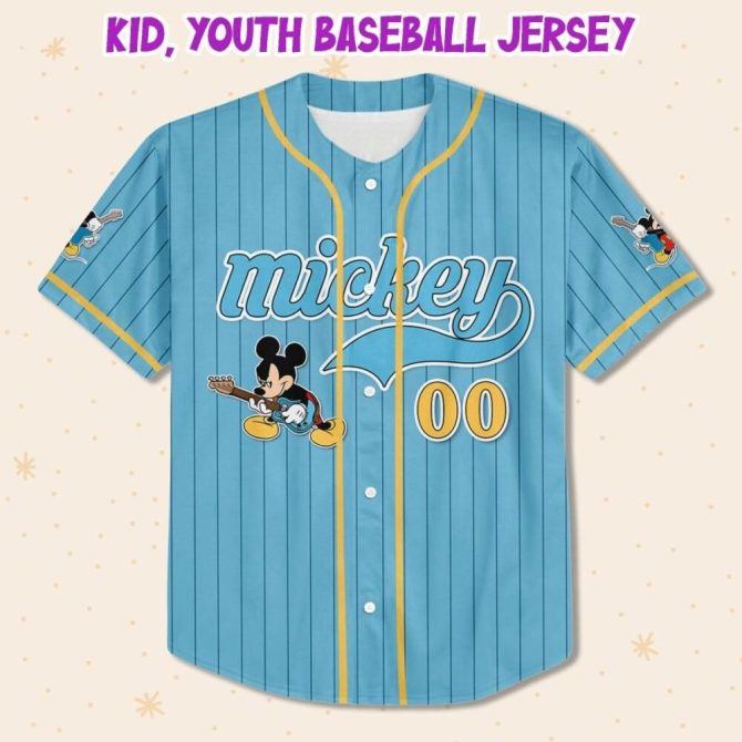 Customizable Kids/Youth/Adult Mickey Mouse Baseball Jersey - Personalize Yours Today! - Image 3