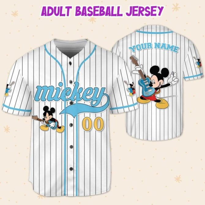 Custom Mickey Mouse Baseball Jersey - Kids/Youth/Adult Sizes - Personalize With Your Name! - Image 6