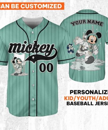 Customized Mickey Baseball Jersey For Kids/Youth/Adults – Personalize Name & Number!