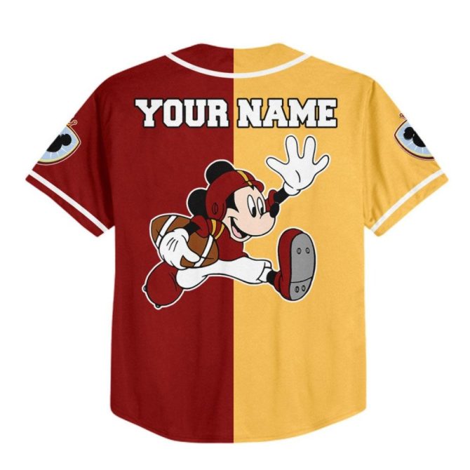 Custom Mickey Baseball Jersey - Personalize Name & Number For Kids/Youth/Adults - Unique Gift! - Image 4