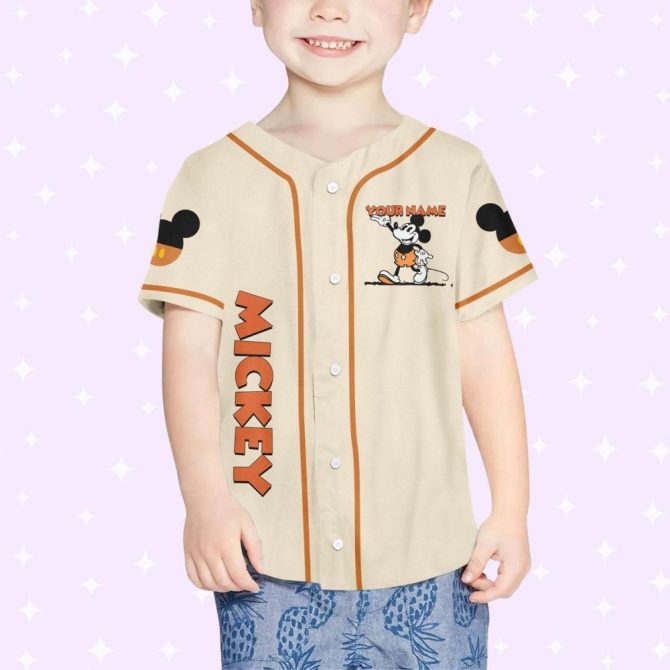 Custom Mickey Mouse Baseball Jersey - Kids/Youth/Adult Sizes - Personalized Text & Number - Image 5