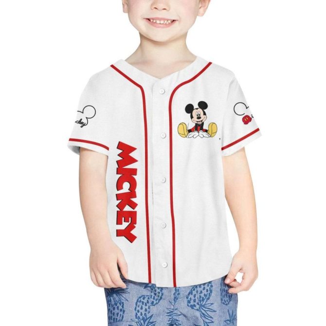 Customizable Mickey Baseball Jersey For Kids/Youth/Adults - Add Your Name & Number! - Image 5