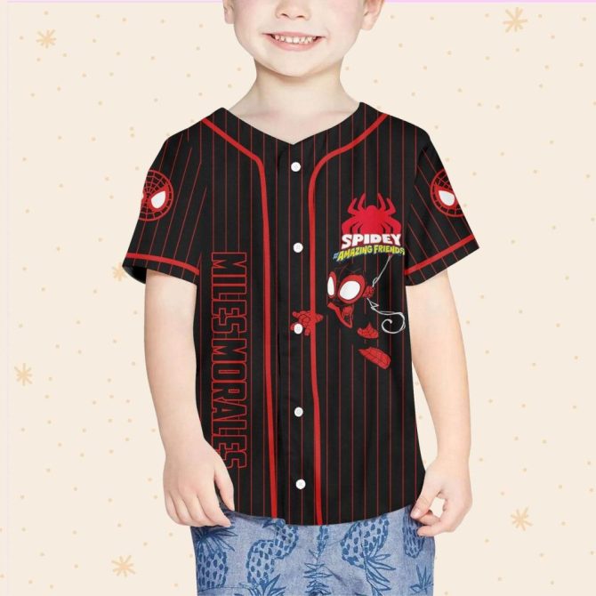 Custom Spider-Themed Baseball Jersey For Kids/Youth/Adults – Personalize With Any Name! - Image 5