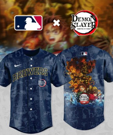 Official Brewers X Demon Slayer Baseball Jersey – Limited Edition Fan Gear