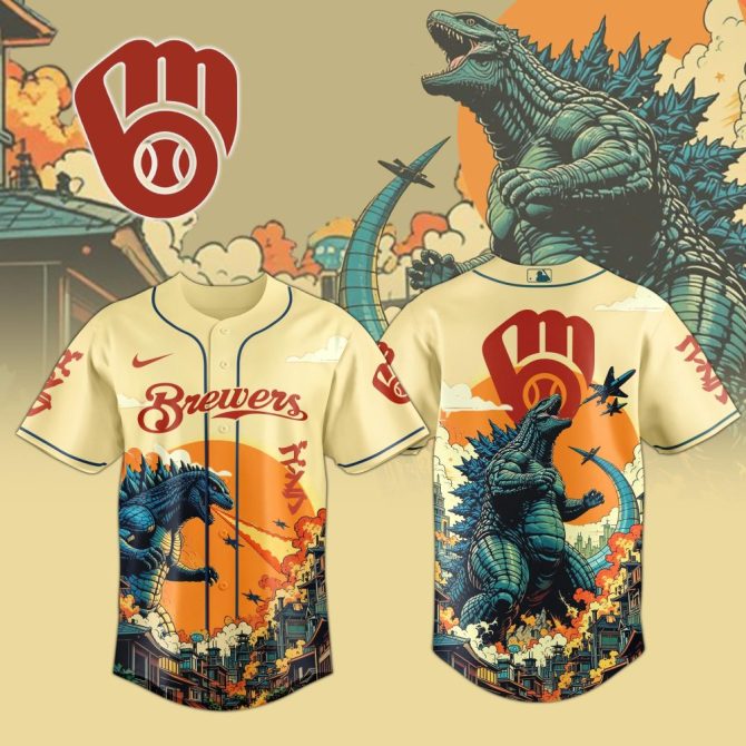 Limited Edition Brewers Baseball Jersey - Vintage Monster Design - Perfect For Fans & Collectors!
