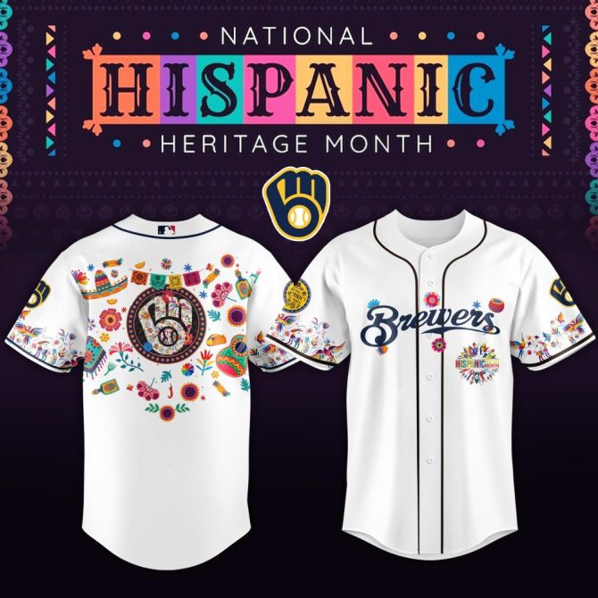 Celebrate Hispanic Heritage Month: Limited Edition Brewers Jersey – Vibrant Design, Perfect For Fans!