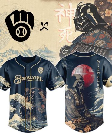 Limited Edition Brewers Samurai Baseball Jersey - Iconic Dark Warrior Design – Perfect Gift!