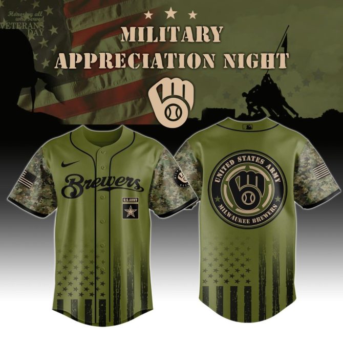 Brewers Military Appreciation Jersey - Honor Veterans With Style, Limited Edition Camouflage Design