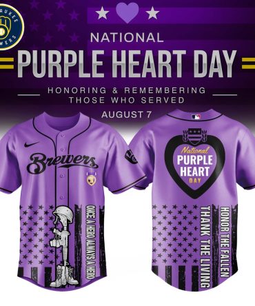 Honor Heroes: Purple Heart Day Brewers Jersey – Limited Edition Tribute Apparel
