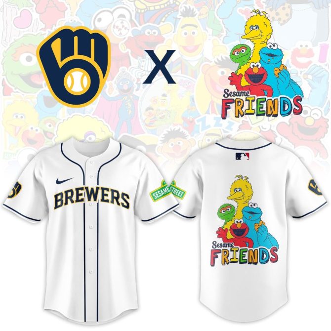 Brewers X Sesame Street Friends Jersey - Limited Edition Fan Gear For Kids & Adults
